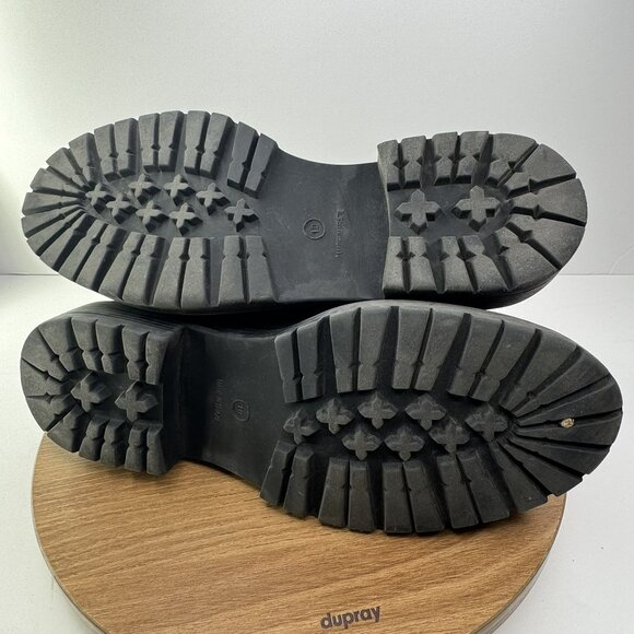 Steve Madden Black Leather Chelsea-Style LOLLA Ankle‎ Boots Size 10M Rubber Sole - Picture 5 of 9